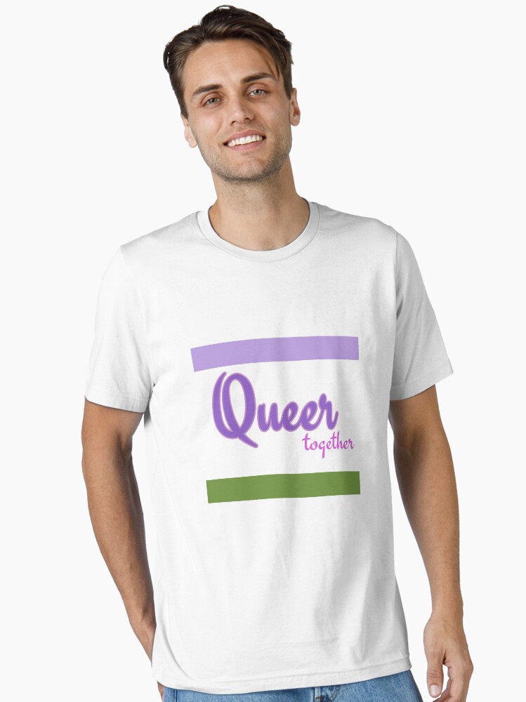 Thumbnail 1 of 7, Essential T-Shirt, Queer Together designed and sold by somebasic.