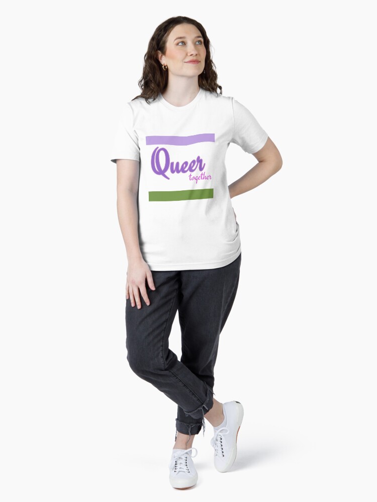 Thumbnail 4 of 7, Essential T-Shirt, Queer Together designed and sold by somebasic.