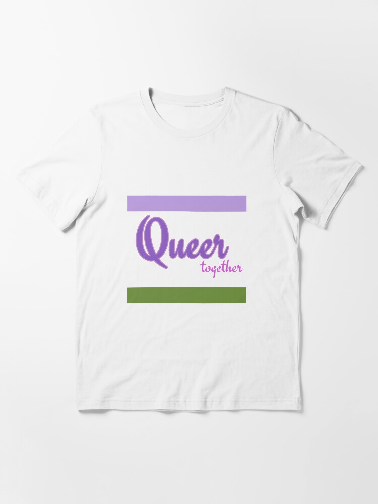 Thumbnail 3 of 7, Essential T-Shirt, Queer Together designed and sold by somebasic.