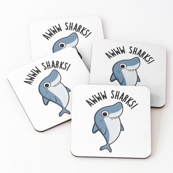 Item preview, Awww Sharks Funny Animal Puns  designed and sold by punnybone.
