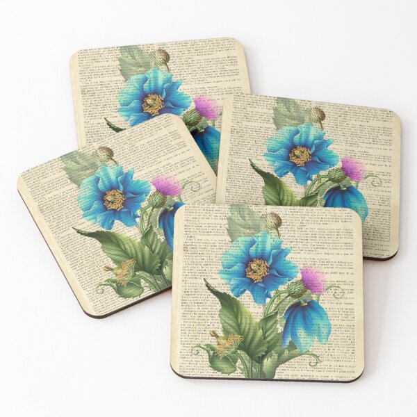 Item preview, Botanical print - Blue garden flowers designed and sold by Red Witch Art.