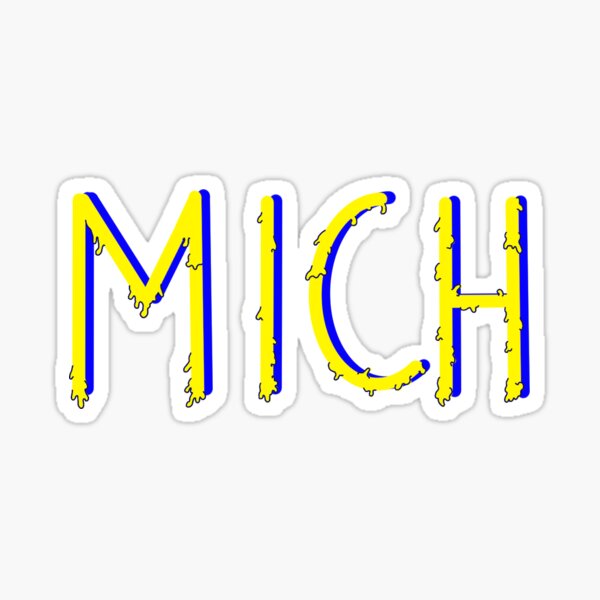 "yellow and blue drip letters" Sticker for Sale by elianagropman
