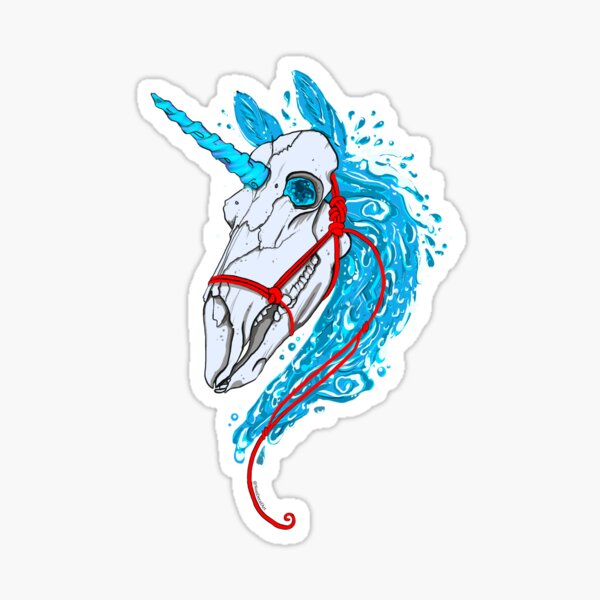 Water Elemental Unicorn Sticker
