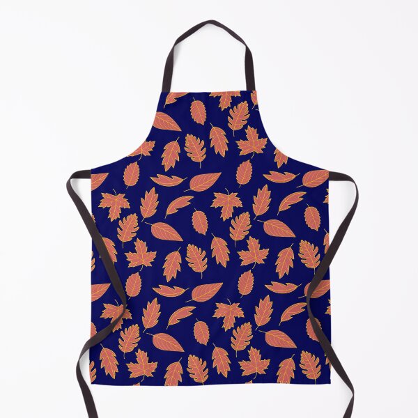 Item preview, Leaves Pattern - Red and Mustard on Navy designed and sold by A2Gretchen.