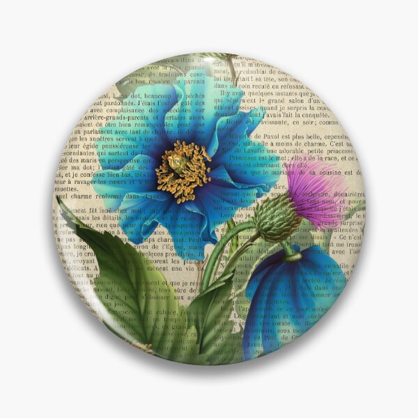 Item preview, Botanical print - Blue garden flowers designed and sold by Red Witch Art.