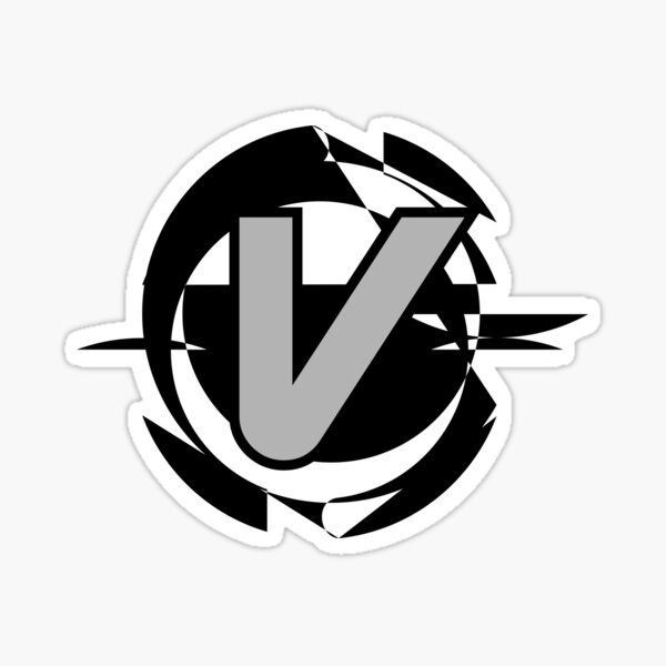 Futuristic Modern Letter V Sticker For Sale By Depicg Redbubble