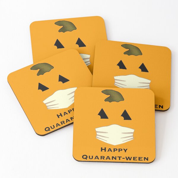 Item preview, Happy Quarant-ween halloween pumpkin with mask designed and sold by HappyThoughts85.