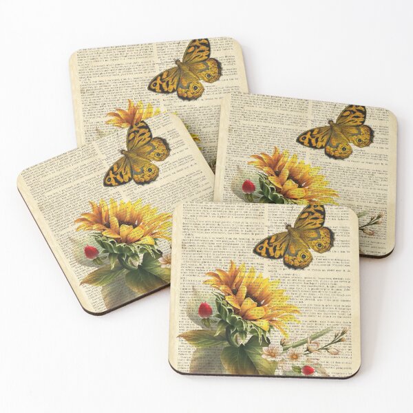 Item preview, Botanical print - Sunflower and butterfly designed and sold by Red Witch Art.