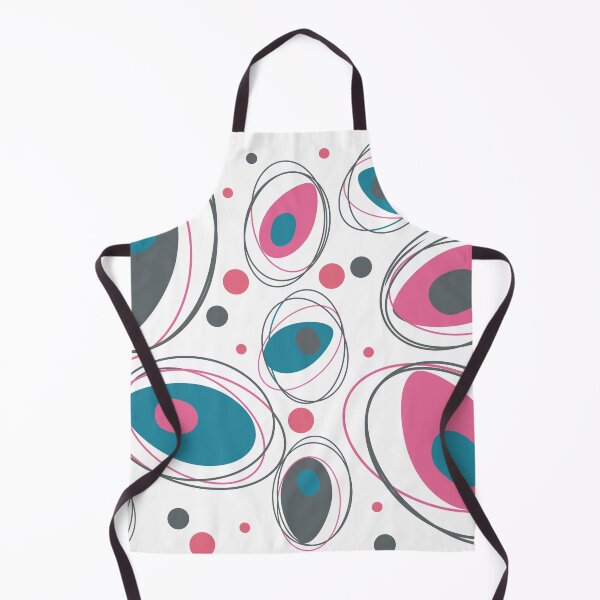 Item preview, Mid Century Modern Abstract Design Teal Gray pink Retro, MCM designed and sold by funnytshirtemp.