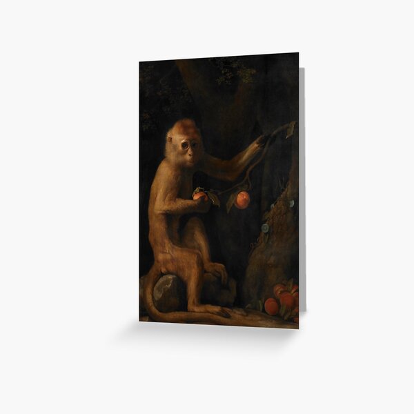 A Monkey by George Stubbs Greeting Card