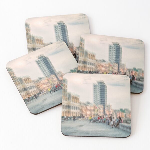 Item preview, Malecon night abstract designed and sold by Vicki Moritz.