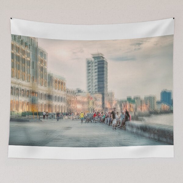 Item preview, Malecon night abstract designed and sold by Vicki Moritz.