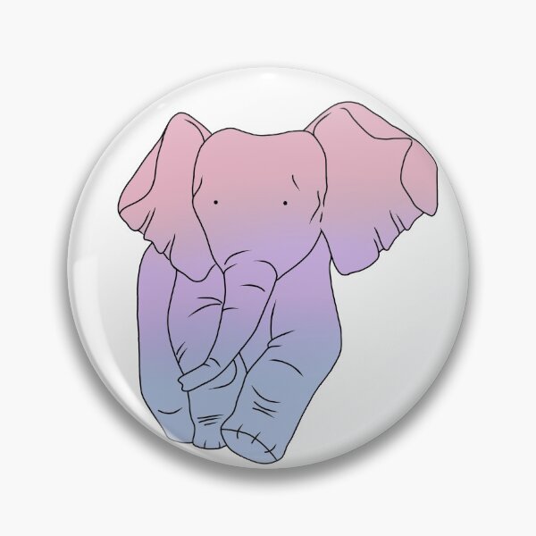 Item preview, Pastel Bi Elephant designed and sold by lovelylynart.