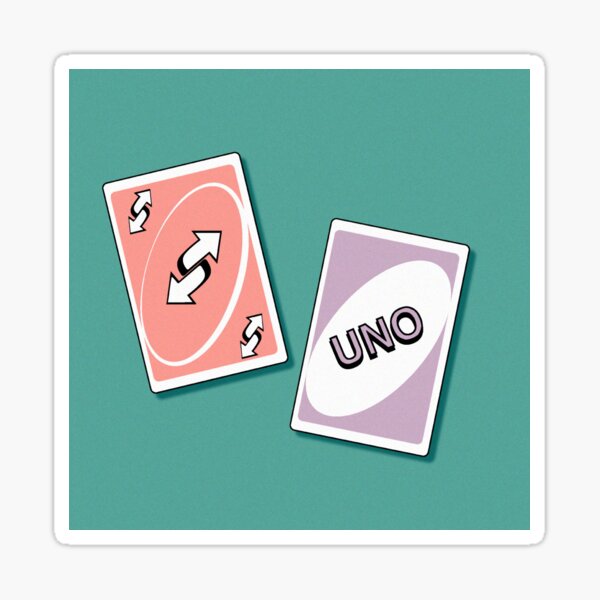 Uno Reverse Card Sticker for Sale by cherrybombrb