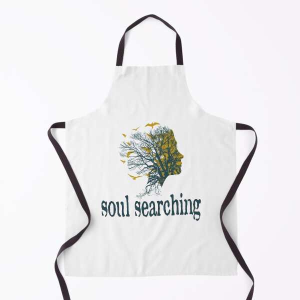 Item preview, a full tree with branches and roots embedded like a vein into a woman's head in side view breaking into flying birds with soul searching text design designed and sold by Bees-Honey-Gift.