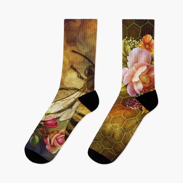 Item preview, Honey bee floral vintage dream designed and sold by Red Witch Art.