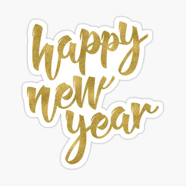 Happy New Year Stickers Redbubble - roblox music codes new year 2018 new years eve party