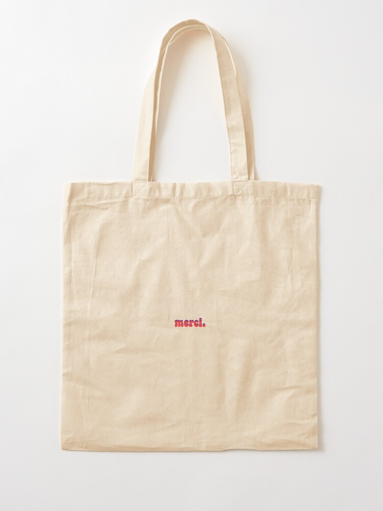 Merci - Cotton Tote Bag - Pink & Navy