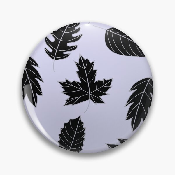 Item preview, Leaves Pattern - Grey and Black on Blue designed and sold by A2Gretchen.
