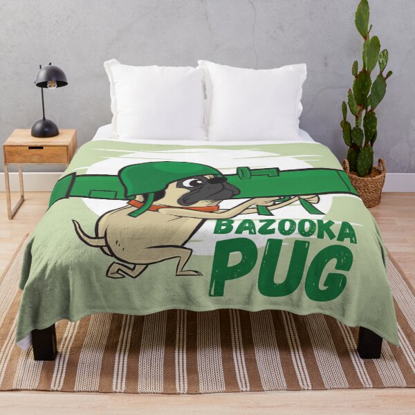 Item preview, Funny Bazooka Pug Soldier designed and sold by cutenfunny.
