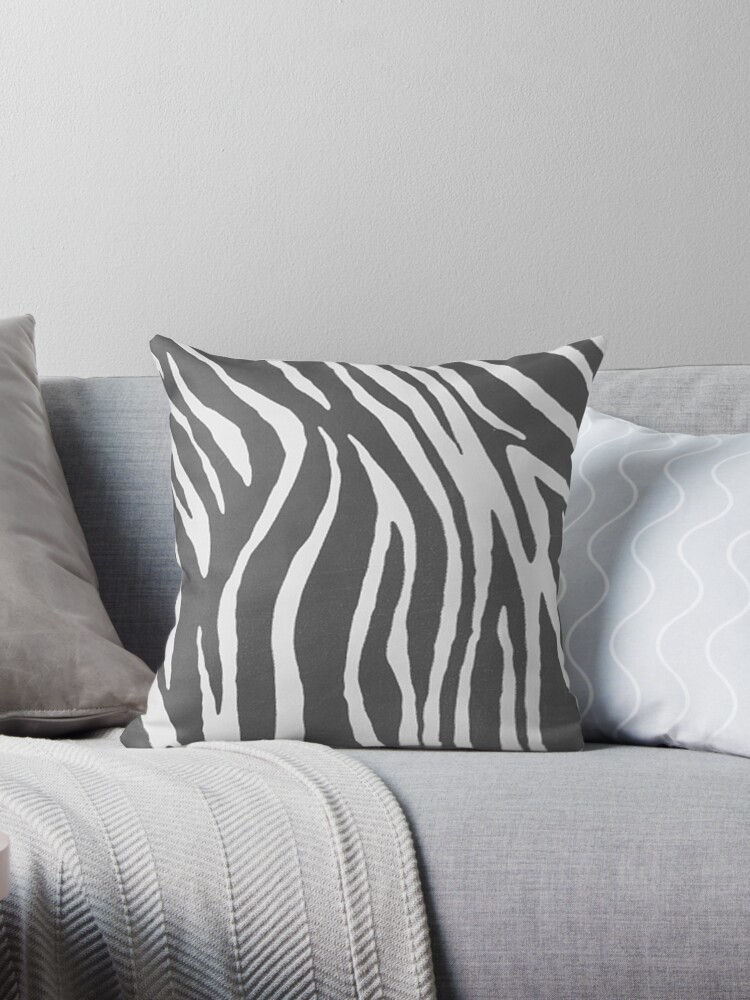 Grey zebra outlet cushions