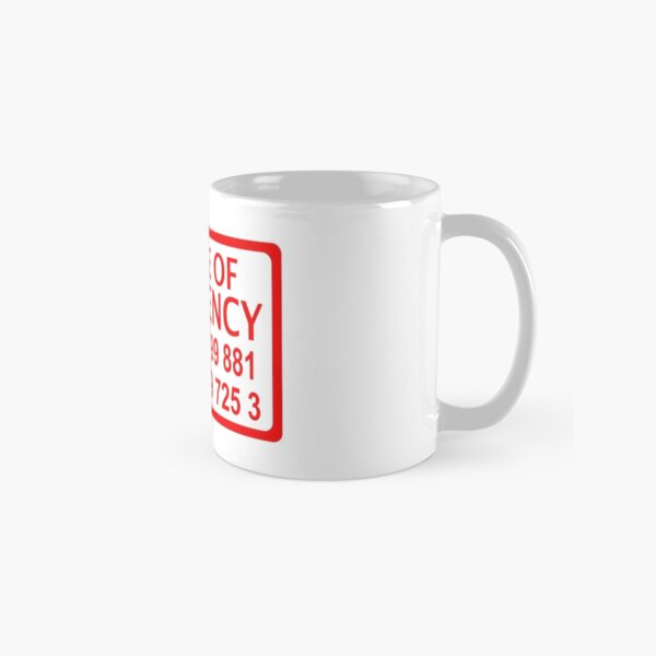 emergency sticker Classic Mug