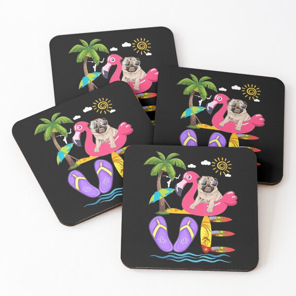 Item preview, Love Summer Pug Flip Flops Flamingo Dog Pet Lover designed and sold by ManishDayal.