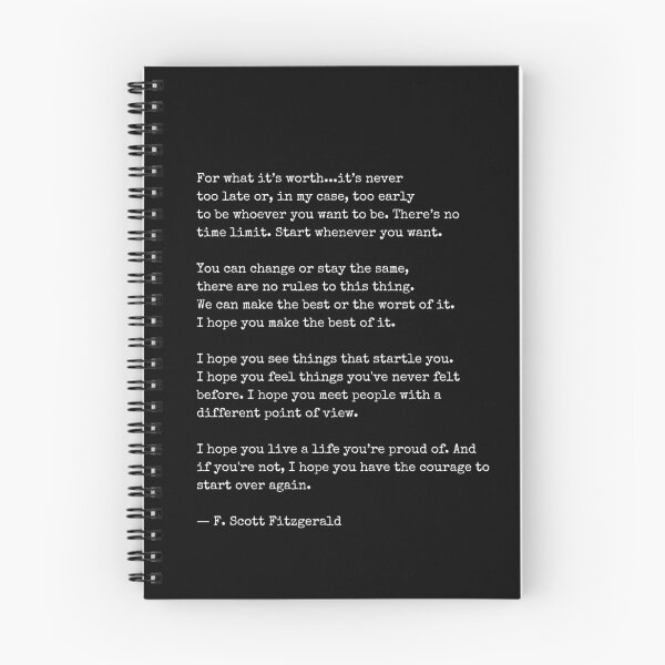 Item preview, For What Its Worth - F Scott Fitzgerald designed and sold by The Little Wood Cottage.