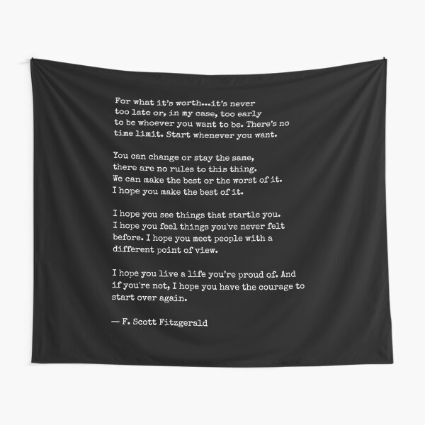Item preview, For What Its Worth - F Scott Fitzgerald designed and sold by The Little Wood Cottage.