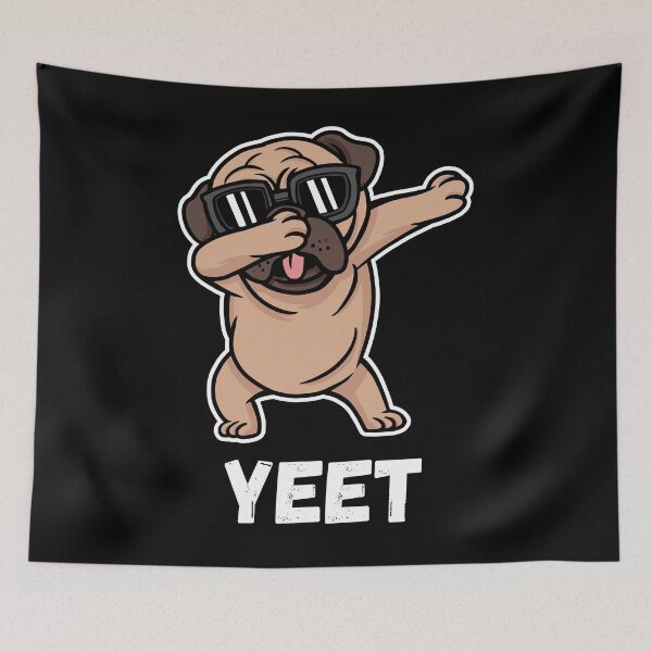 Item preview, Dabbing Pug Saying Yeet designed and sold by cutenfunny.