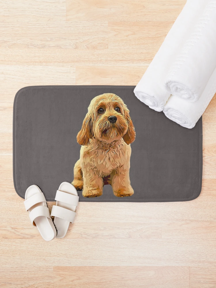 Poodle Dog Bath Mat Anti-Slip Pet Personalized Bathroom Rug Mat Gift NWT