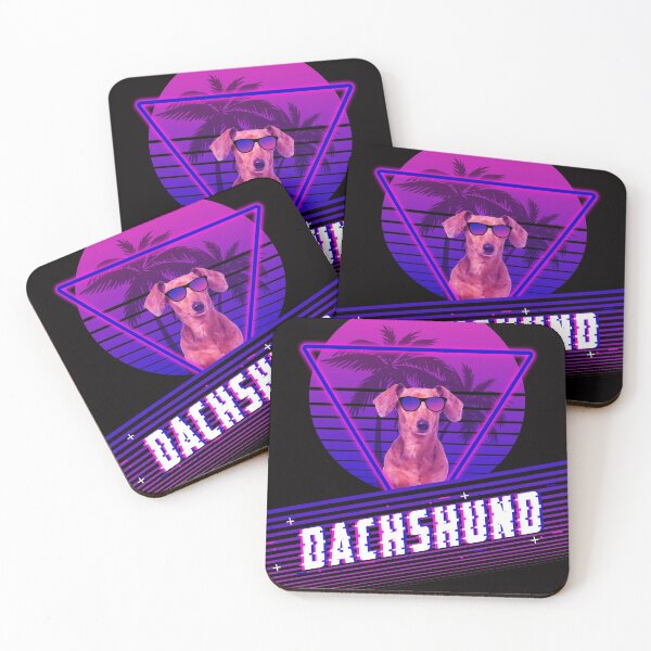 Item preview, Dachshund Glasses Hawaiian Vaporwave Style designed and sold by RessieSmitham.