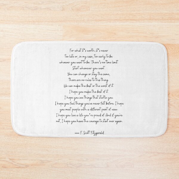 Item preview, For What Its Worth - F Scott Fitzgerald designed and sold by The Little Wood Cottage.