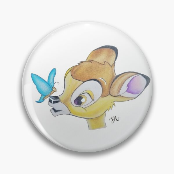 Adorable Bambi with Butterfly  Sticker for Sale by BrilliantPaints