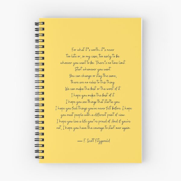 Item preview, For What Its Worth - F Scott Fitzgerald designed and sold by The Little Wood Cottage.