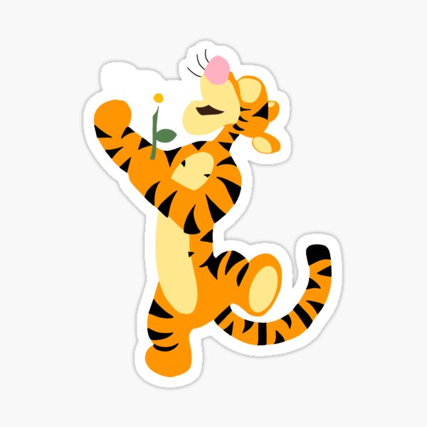 A Excited Tiger Sticker