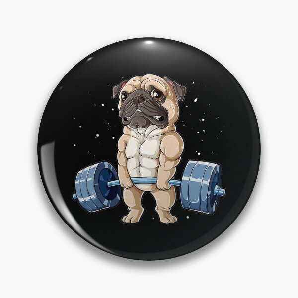 Item preview, Pug Weightlifting Funny Deadlift Fitness Gym Workout Dog Pet Lover designed and sold by ManishDayal.