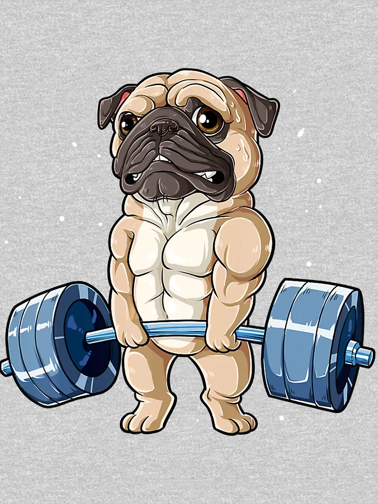 Pug Dog Fitness Gym Workout Bodybuilder Pet Two-Tone Coffee Mug