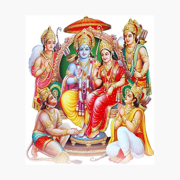 God Sri Ram Sita Canvas Painting