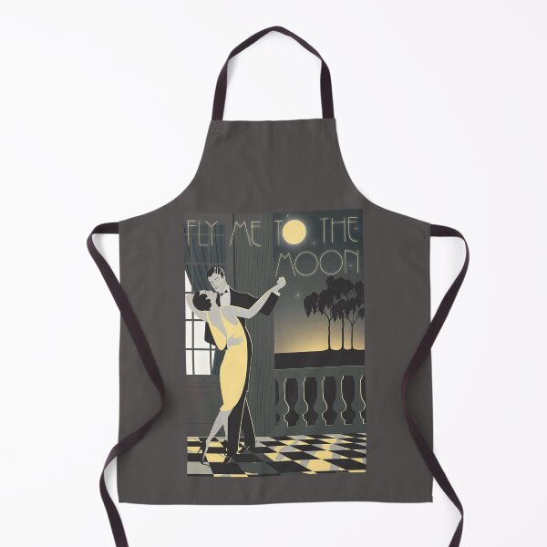 Item preview, Fly Me To The Moon Vintage Art Deco Poster designed and sold by Eatmyshirtz.