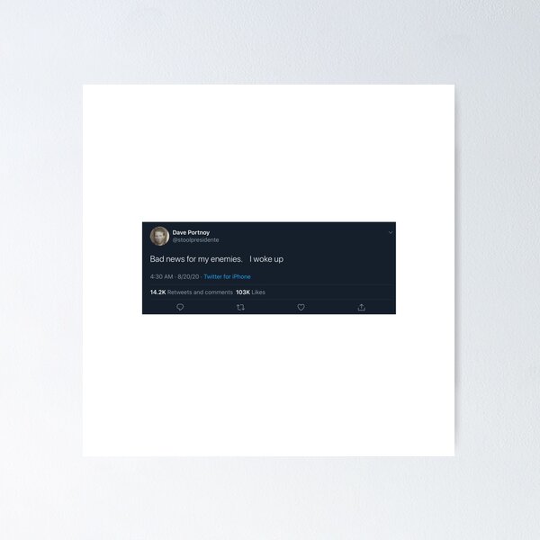 Item preview, Dave Portnoy tweet designed and sold by emk817.