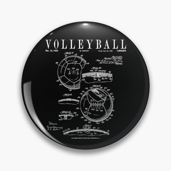 Item preview, Volleyball Old Vintage Patent Drawing Print designed and sold by GrandeDuc.