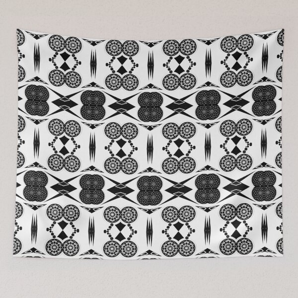Item preview, BLACK AND WHITE GEOMETRIC DESIGN AND MANDALA designed and sold by GreenVenus.