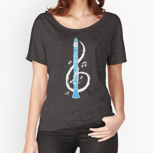 Musical Clarinet Treble Clef Relaxed Fit T-Shirt
