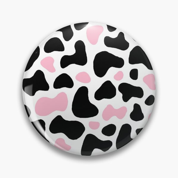 Item preview, Pink and black cow print button pin! designed and sold by Emma Lucero.