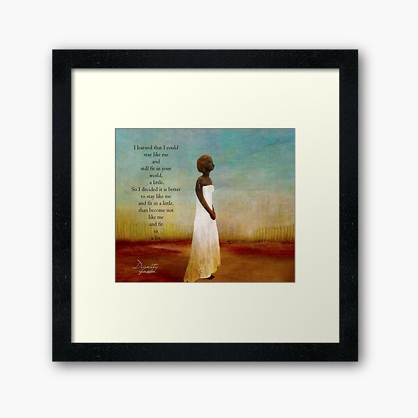 Dignity with words Framed Art Print