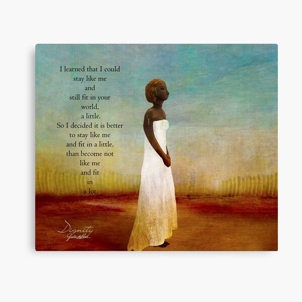 Dignity with words Canvas Print
