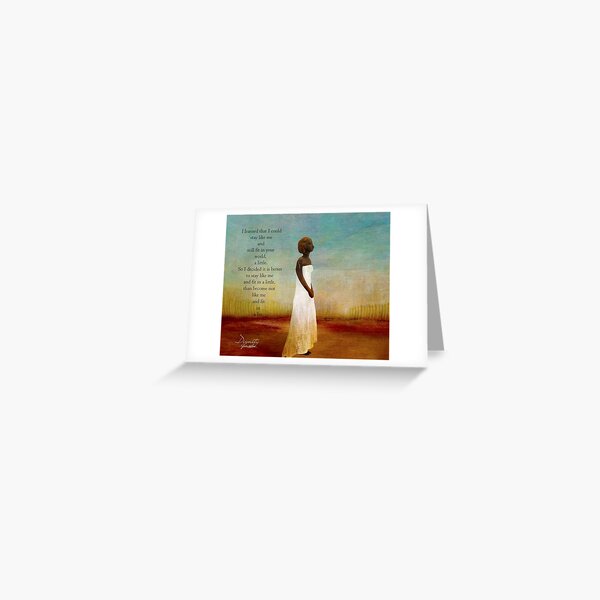 Dignity with words Greeting Card