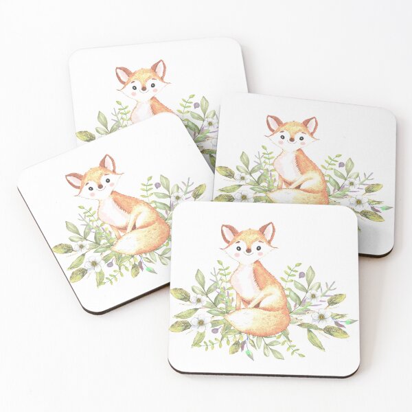 Item preview, Little fox among flowers and leaves designed and sold by latiendadearyam.
