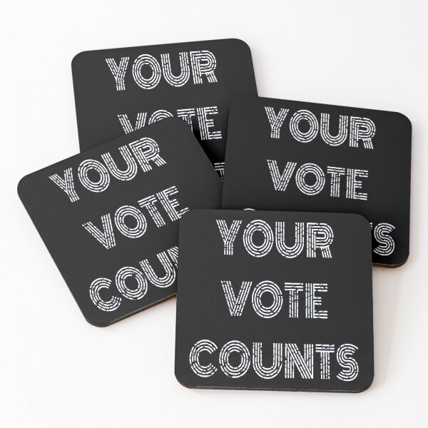Item preview, Your Vote Counts - Black and White with Distressed Lettering designed and sold by ArtByLM.